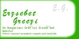 erzsebet greczi business card